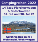 Geführte Campingreise Norwegen - 14 Tage