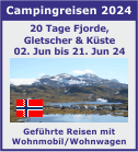 Geführte Campingreise Norwegen - 20 Tage